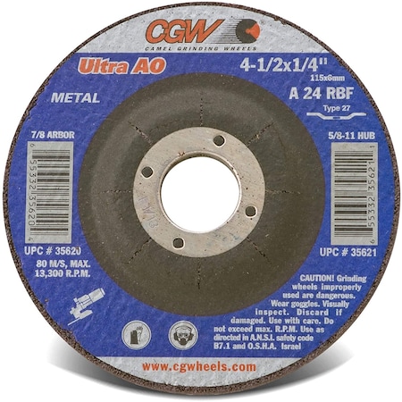 Cgw Abrasives 7"x1/4"x5/8-11 Grinding Wheel (10-Pack) 35641